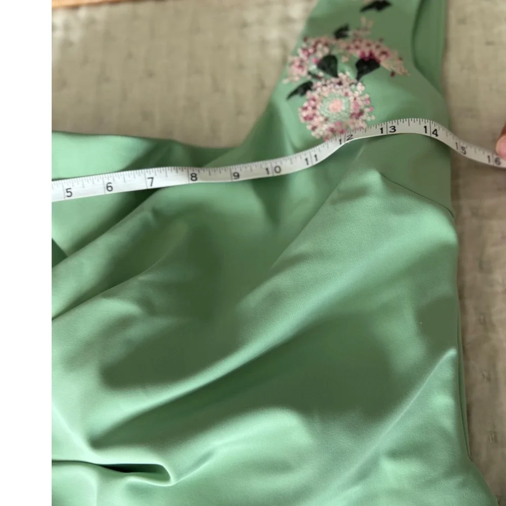 NWT Chiara Boni La Petite Robe One Shoulder Cocktail Dress Sequin Floral IT40/4 - Picture 10 of 16